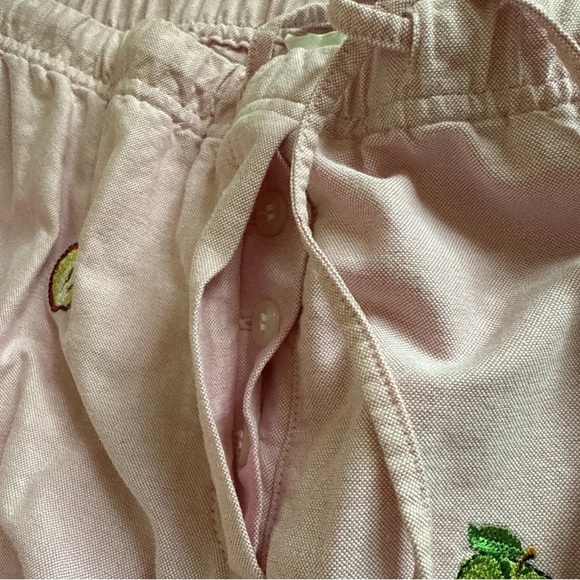 Orvis Women’s Sz Medium Men 32x30 Pink Fruit Embroidered Casual Chino Deck Pant - Picture 7 of 7